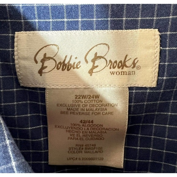 Bobbie Brooks DOG Patch BLING Woof DOGS Button Up Shirt Vintage Womens‎ 22W/24W - Picture 3 of 16